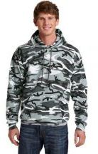 Port & Company® Adult Unisex Core 7.8-ounce, 50/50 Cotton Poly Fleece Camo Pullover Hooded Sweatshirt